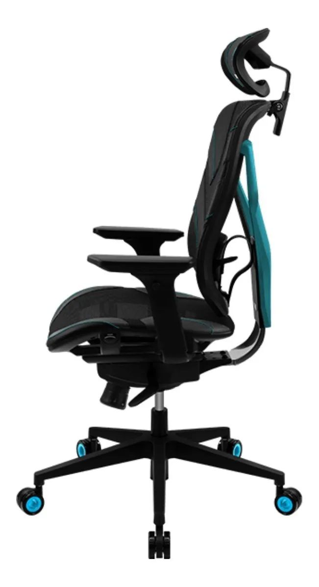 SILLA THUNDER X3 ERGONOMICA YAMA 3 BLACK/CYAN