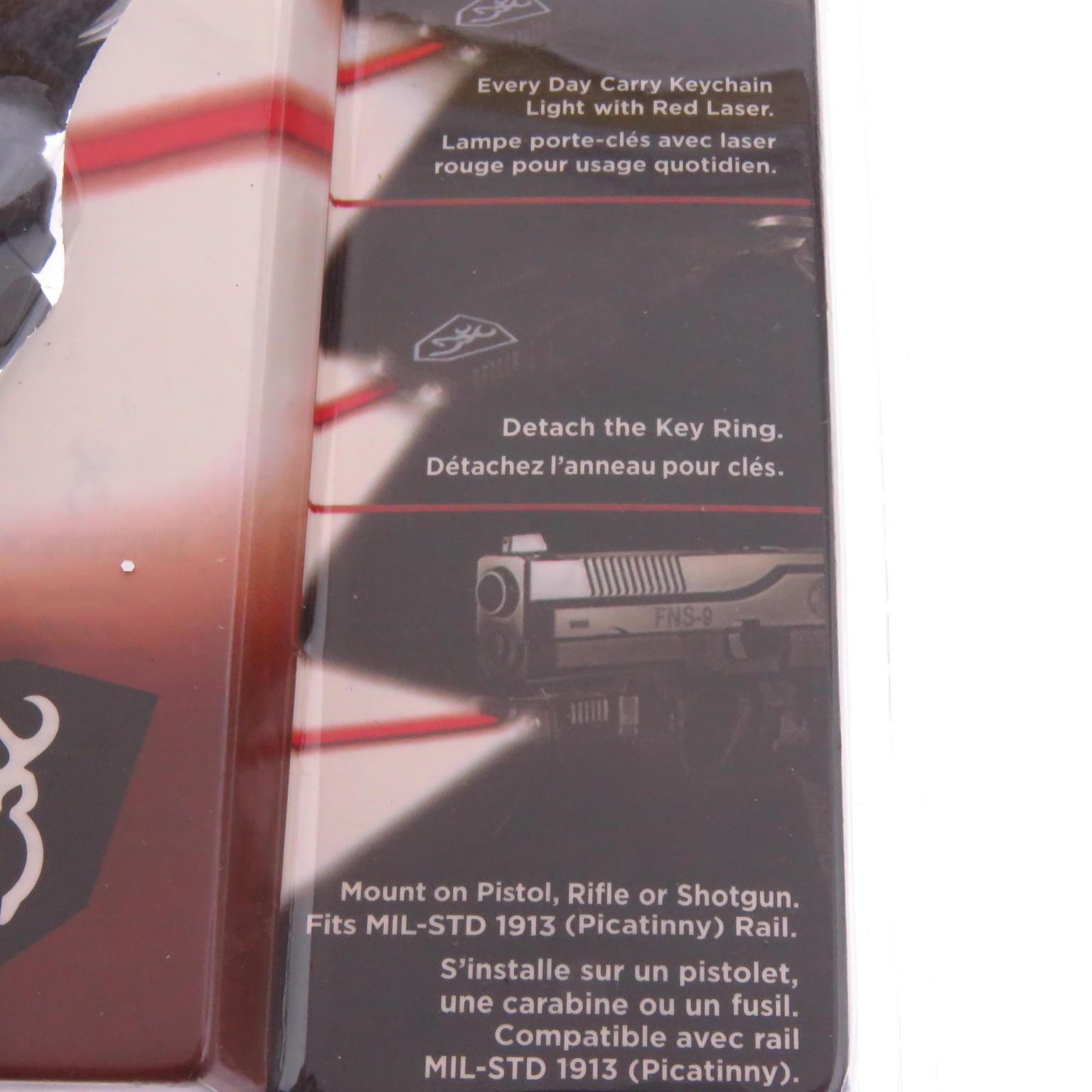 Br3208 Browning Approach Black Label Llavero Linterna Y Laser