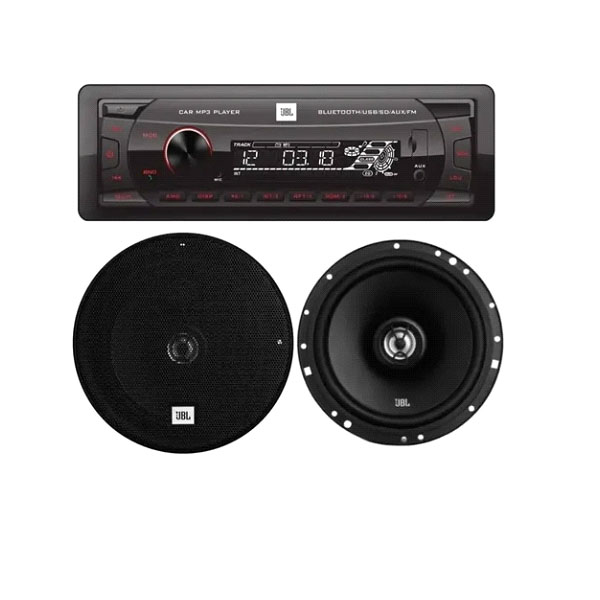 PAQUETE DE AUTOESTEREO JBL CELEBRITY 100  BLUETOOTH CON  PAR DE BOCINAS 6.5 PULGADAS JBL