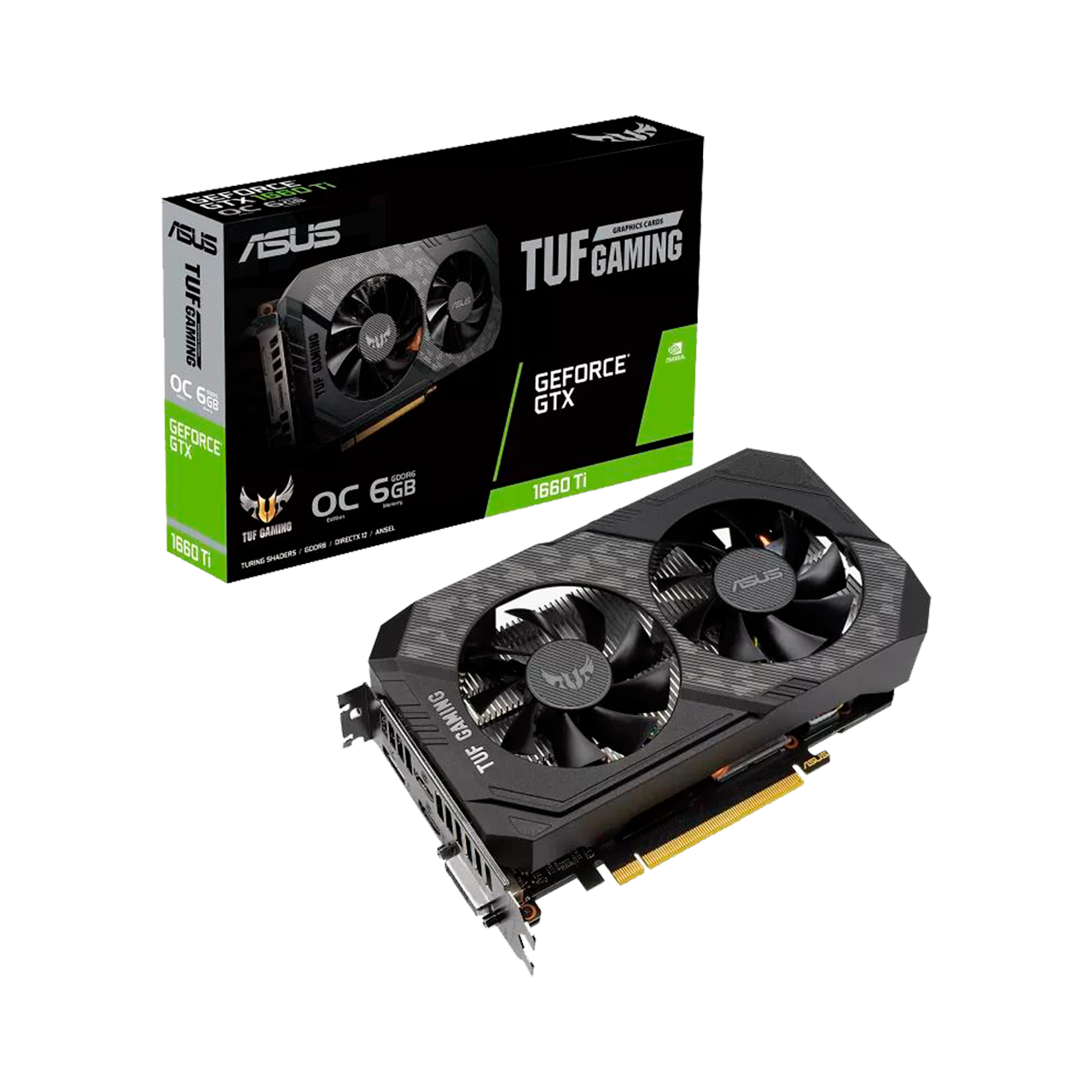 Tarjeta de Video Asus Geforce Gtx 1660 Super Tuf color Negro 6GB GDDR6
