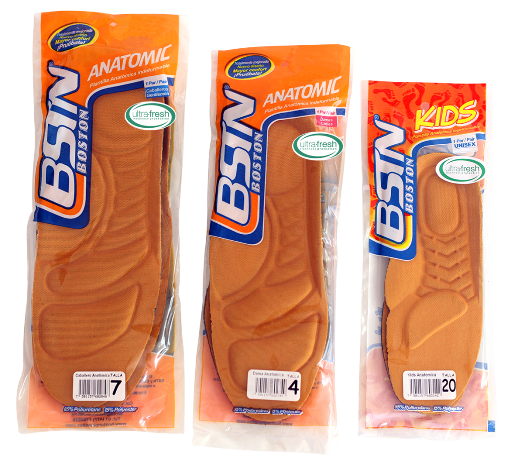 Plantillas Para Zapatos Anatomicas Acolchado Antibacterial