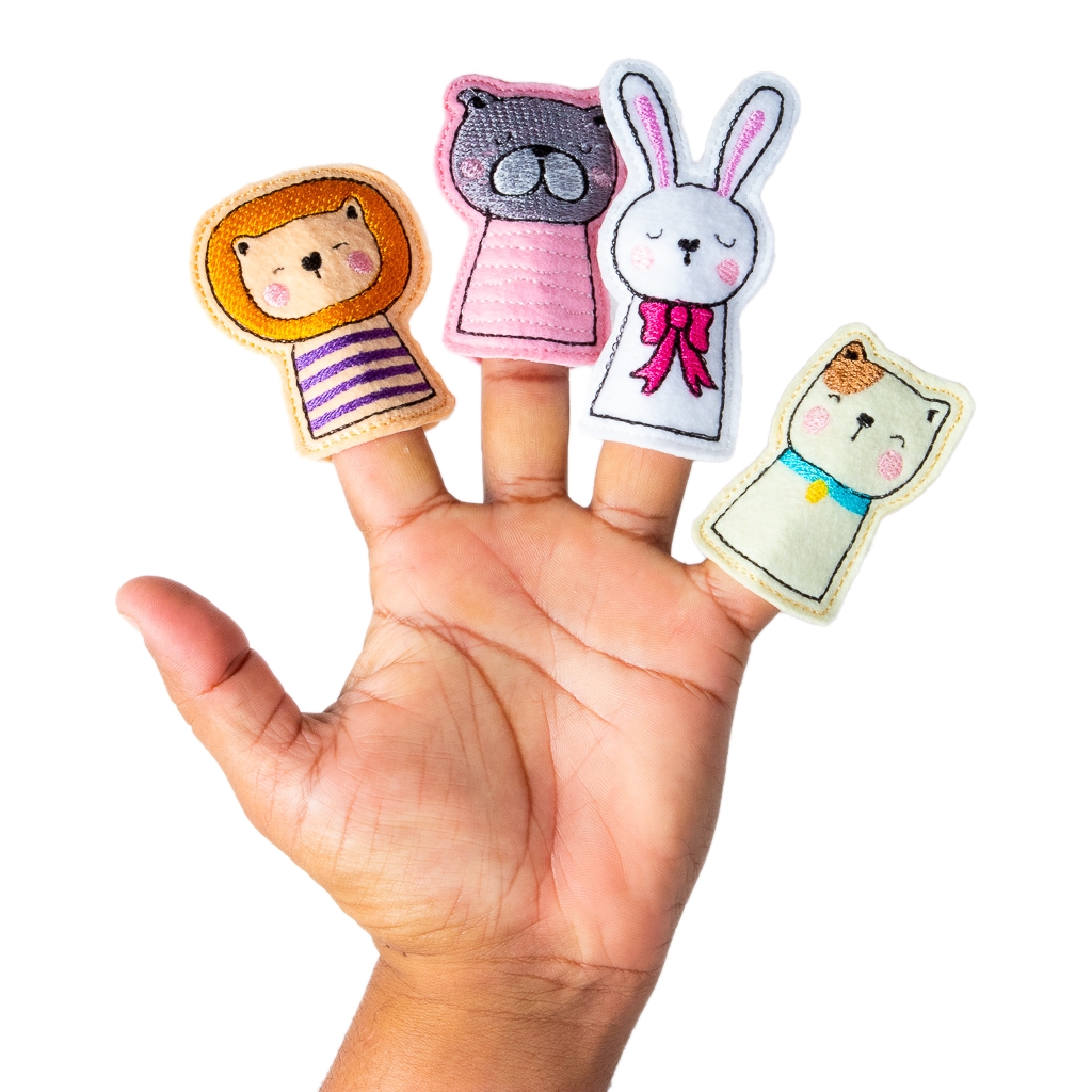 Títeres De Dedo. Divertida Marioneta De Animalitos 8 Piezas