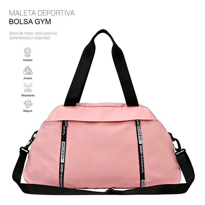 Maleta De Viaje Bolsa Mochila Fitness Rosa