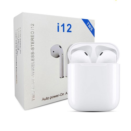 Auriculares inalámbricos TWS i12 Bluetooth V5.0-Auto pairing-Blanco