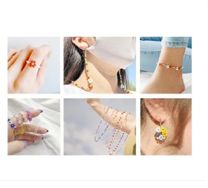 Cuentas Pulsera Bricolaje De 4mm 24 Color 7500pzs Con Letras