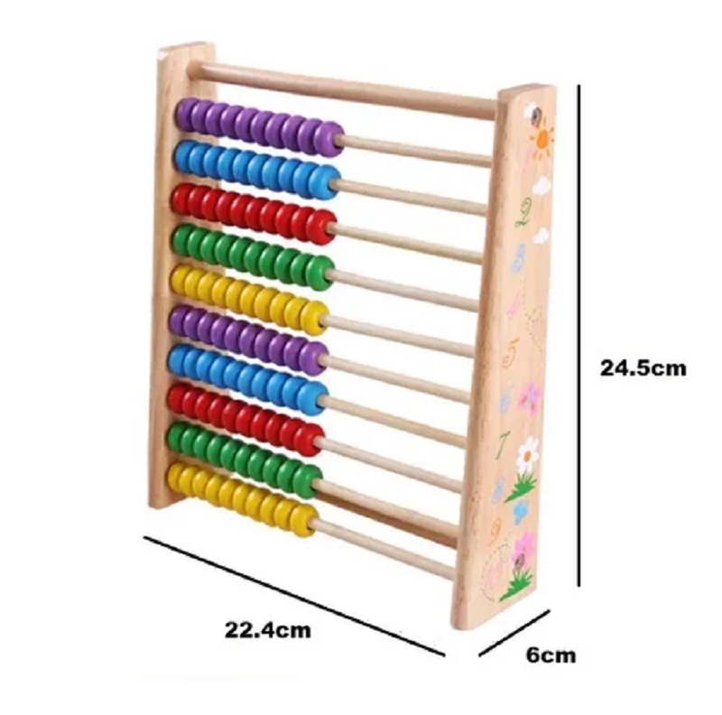 Juguete Didáctico Ábaco De Madera Para Niños