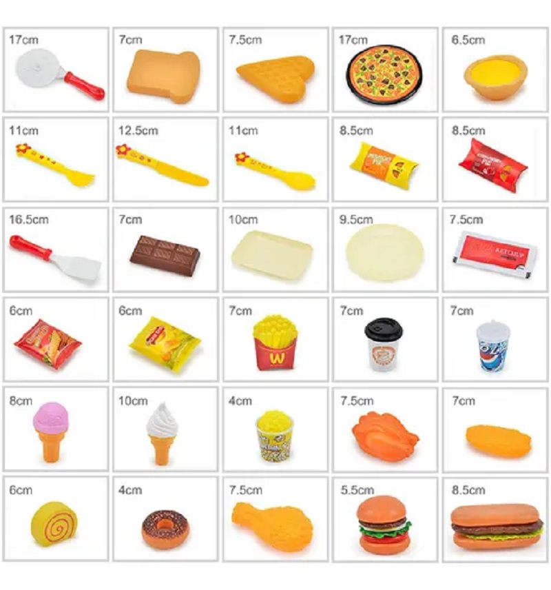 Juego De Juguetes De Comida Para Niños, 50 Piezas