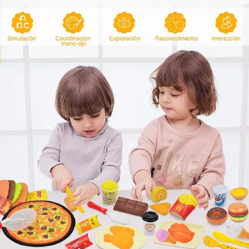 Juego De Juguetes De Comida Para Niños, 50 Piezas