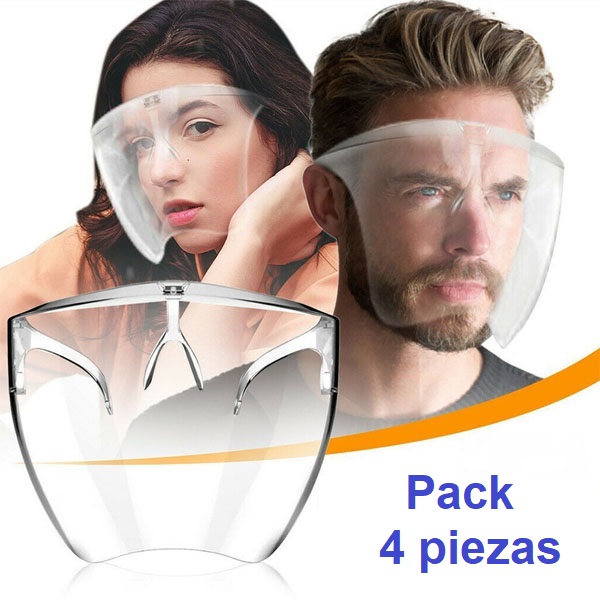 Careta de policarbonato 4 piezas Premium Protector facial de lente durable