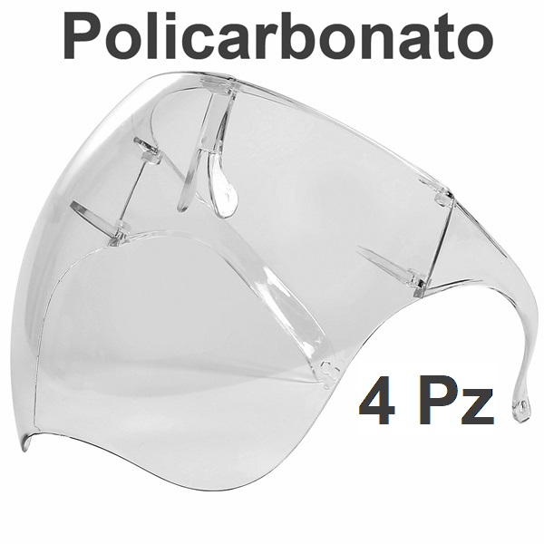 Careta de policarbonato 4 piezas Premium Protector facial de lente durable