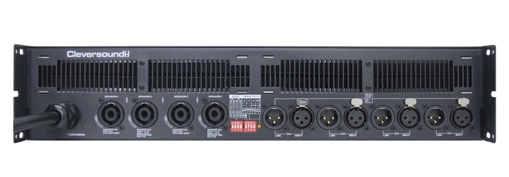 Amplificador 4 Canales 2500w RMS c/u Cleversound XL10000