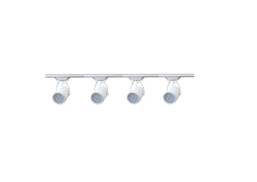 Lampara Riel Led 7w Kit 4 Lamparas Negro O Blanco Luz Neutra