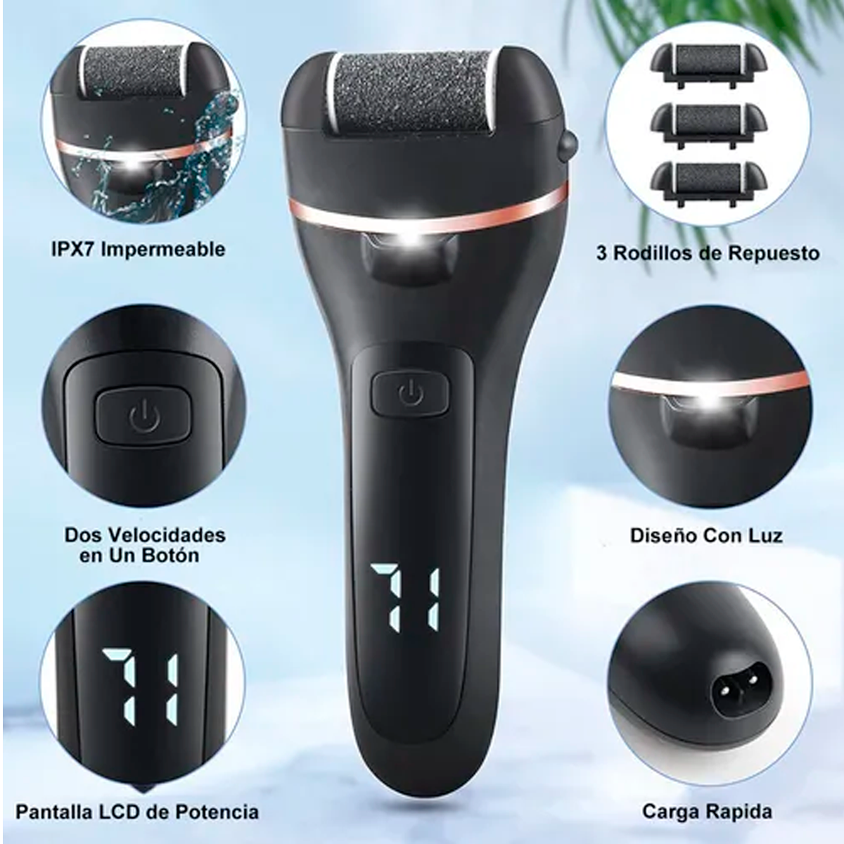  Removedor Eléctrico Callo 9 En1 Maquina Exfoliador Para Pies Pedicura 