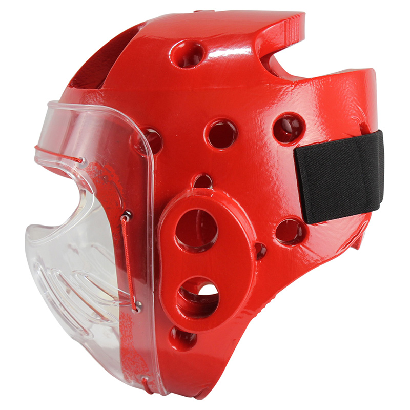 Careta Protectora con Mica Fire Sports para Taekwondo Rojo