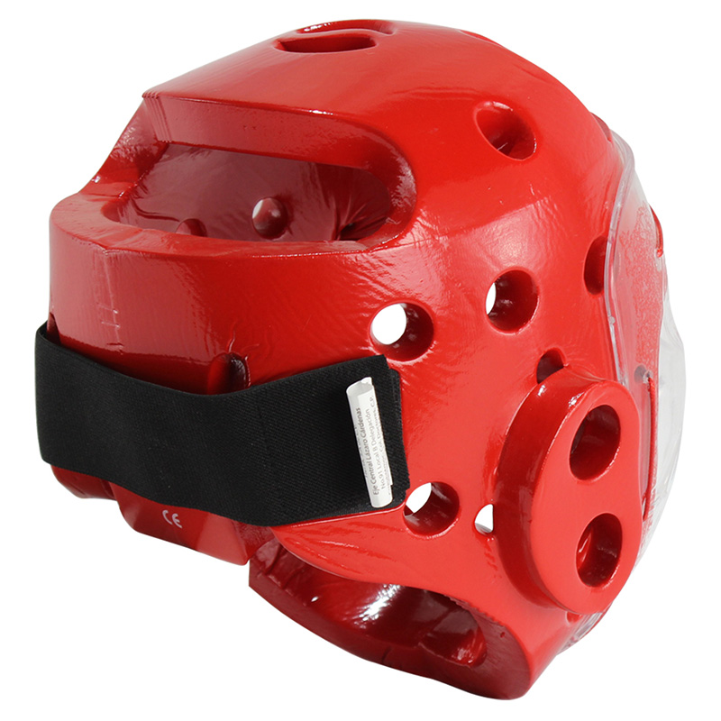 Careta Protectora con Mica Fire Sports para Taekwondo Rojo