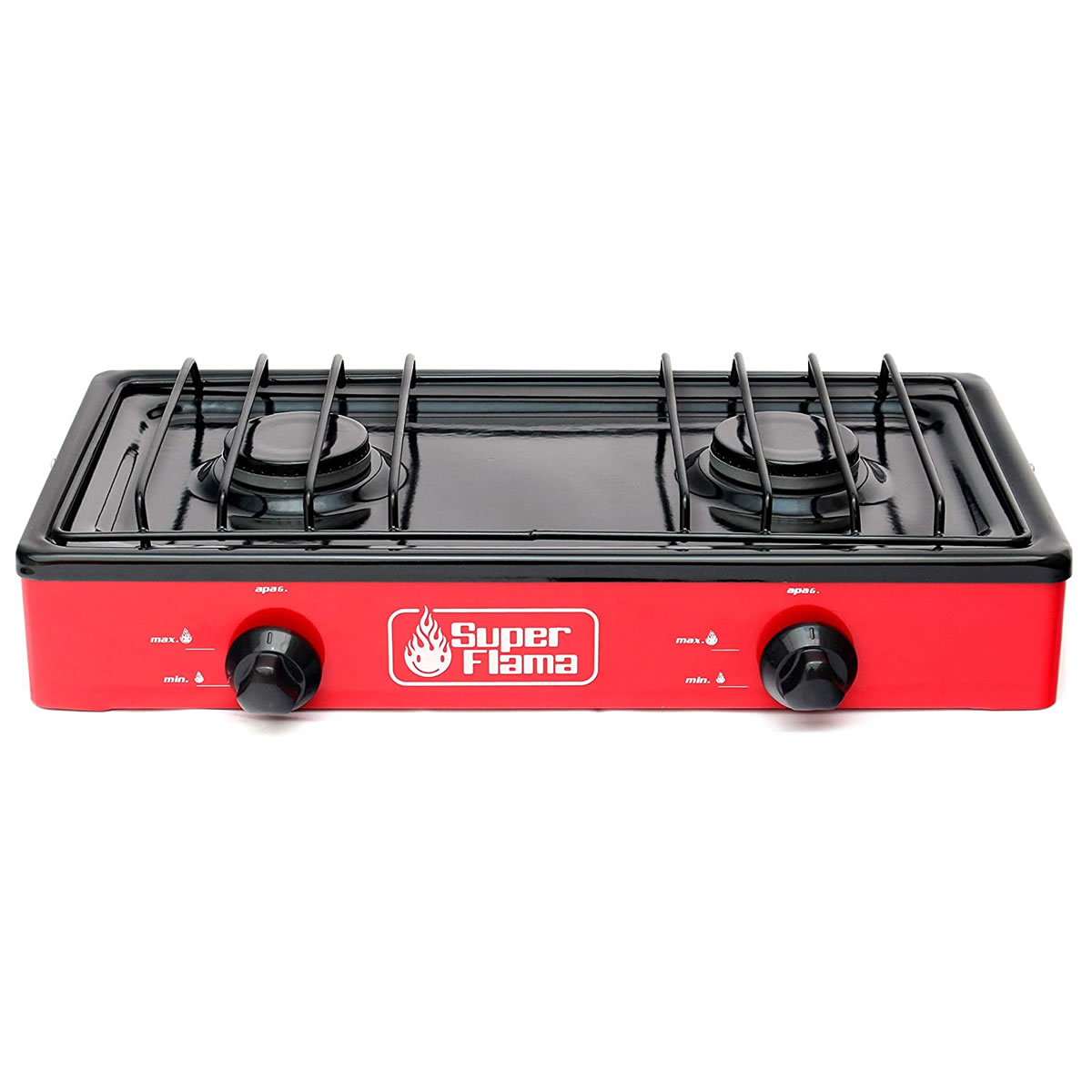 Parrilla De Gas Con 2 Quemadores Acero Super Flama 2Q-R CI