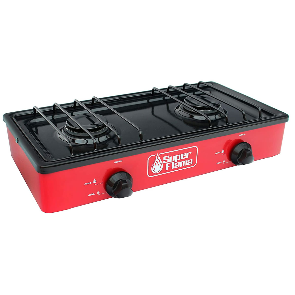 Parrilla De Gas Con 2 Quemadores Acero Super Flama 2Q-R CI