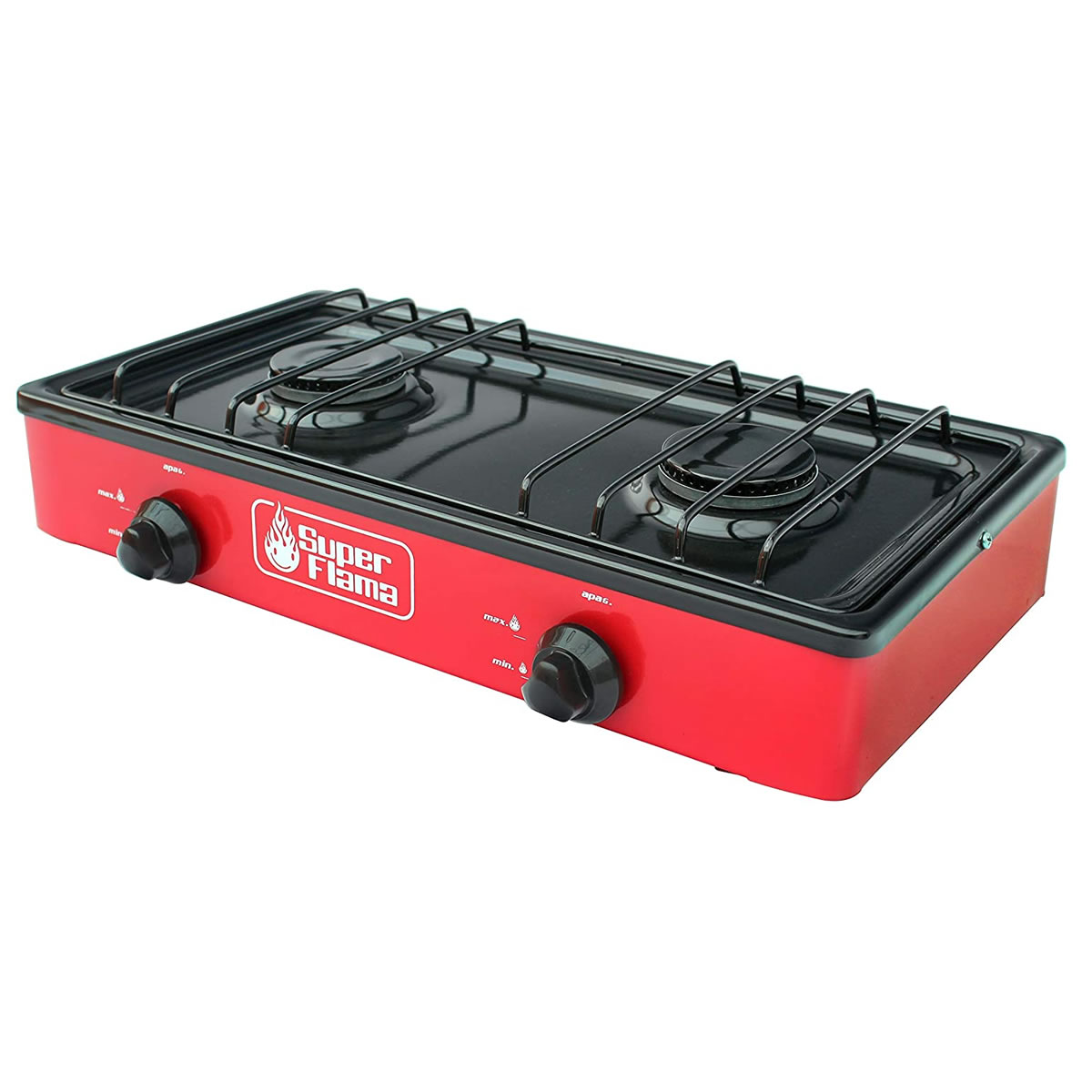 Parrilla De Gas Con 2 Quemadores Acero Super Flama 2Q-R CI