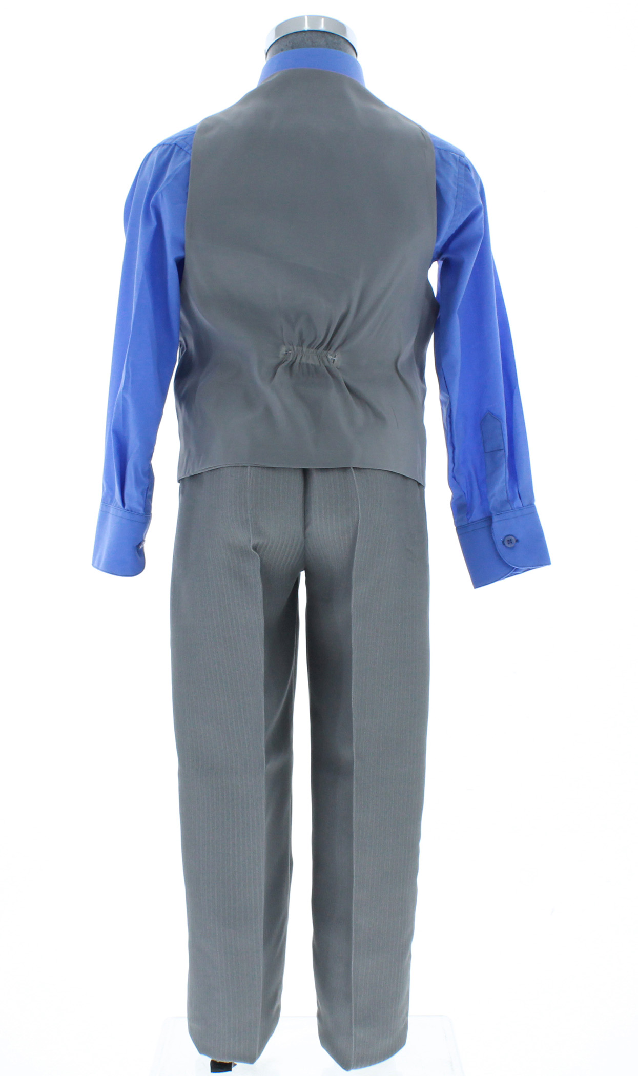 Traje de Niño Tres Piezas Color Gris 2378-B 2 a 18 Años.