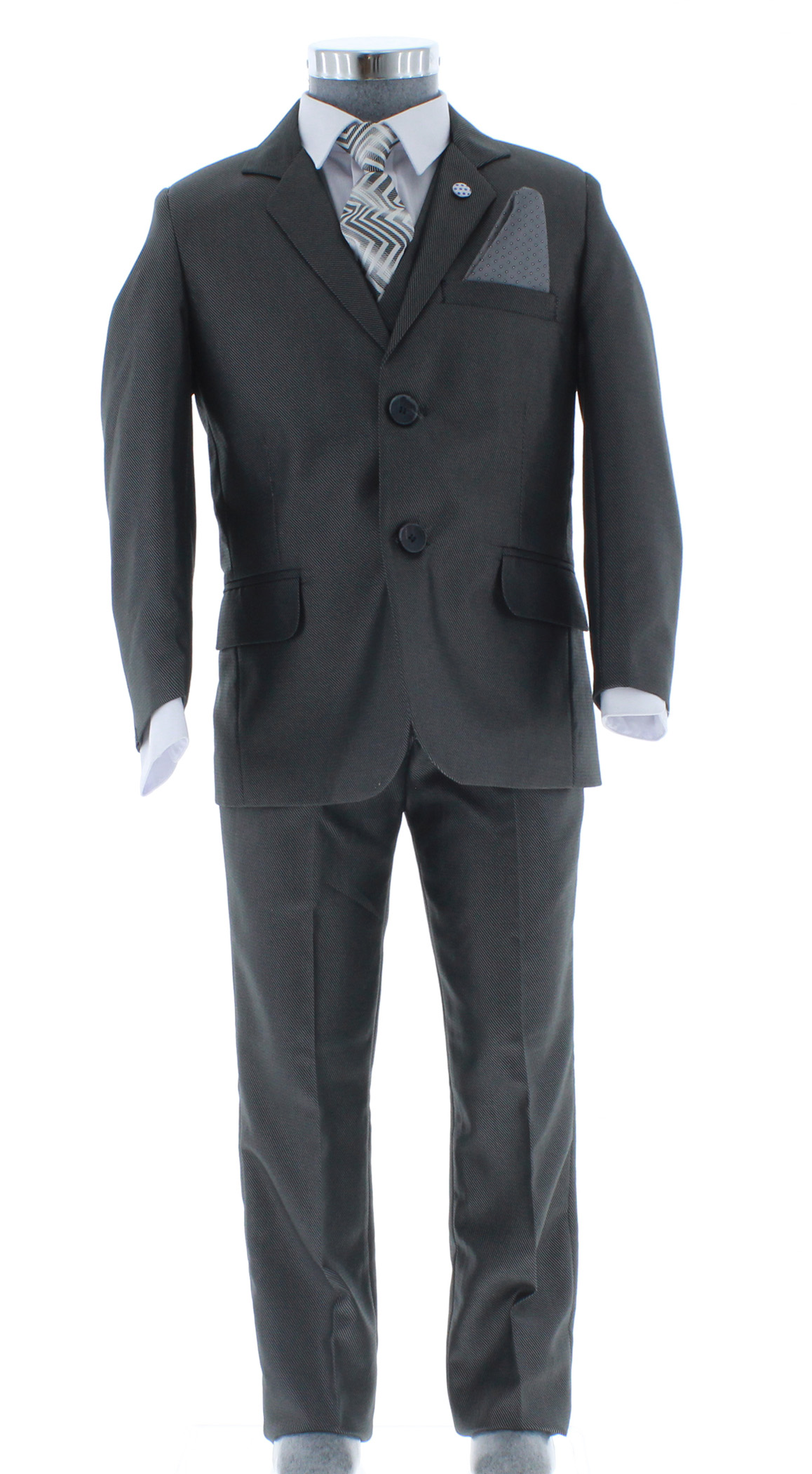 Traje de Niño Tres Piezas Color Gris 2384 2 a 18 Años