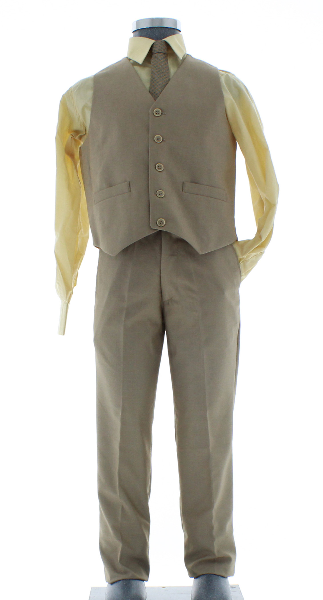 Traje de Niño Tres Piezas Color Kaki 2385 2 a 18 Años