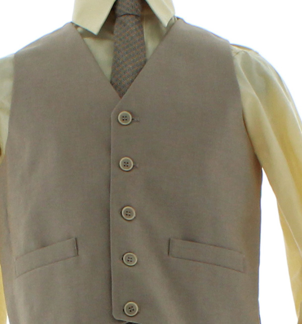 Traje de Niño Tres Piezas Color Kaki 2385 2 a 18 Años