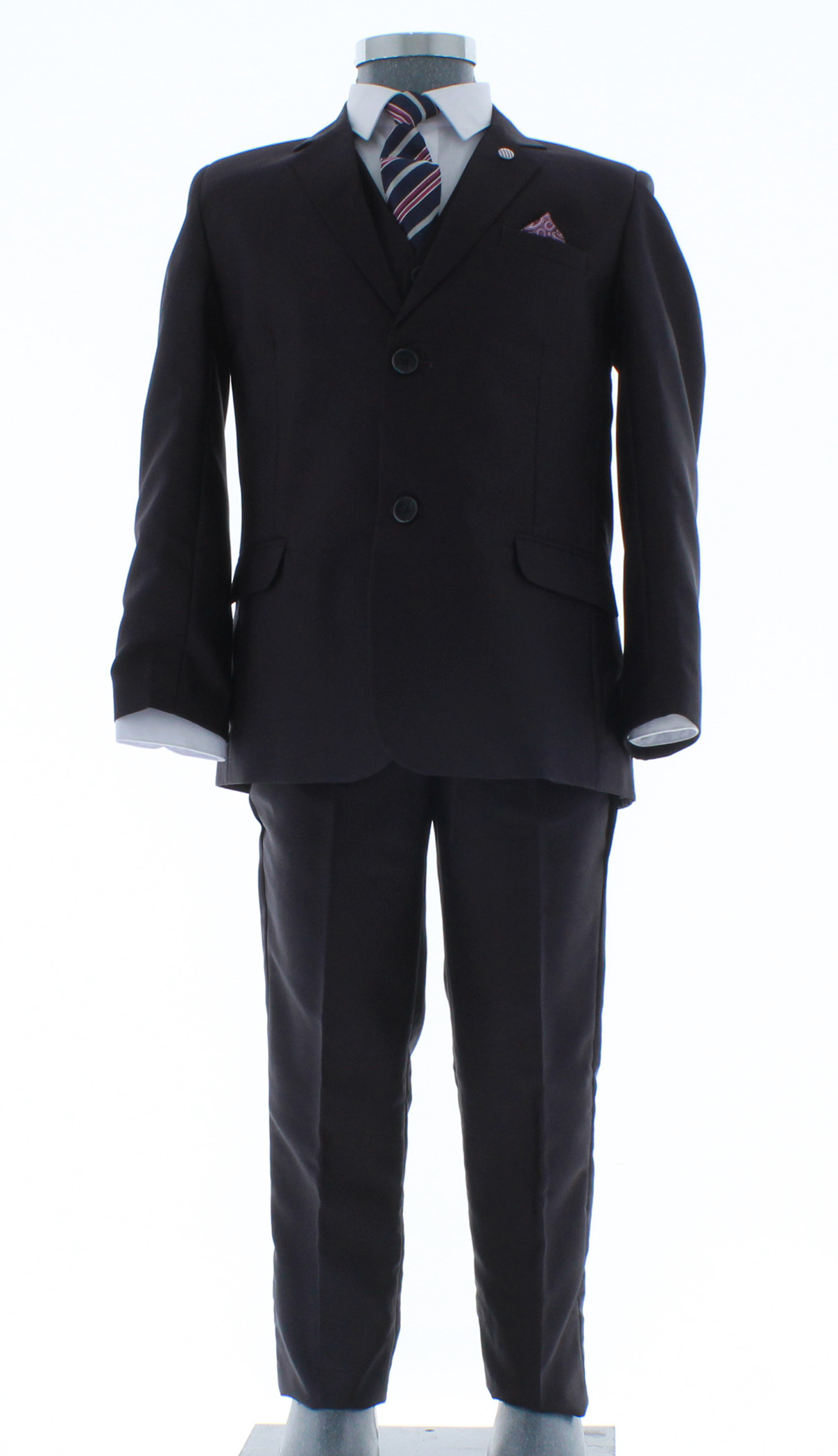 Traje de Niño Tres Piezas Color Vino 2386 2 a 18 Años.