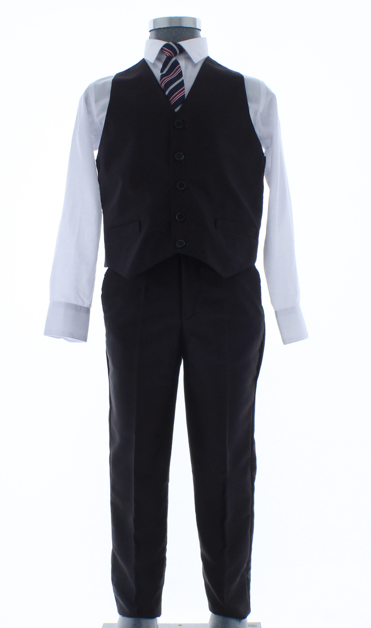 Traje de Niño Tres Piezas Color Vino 2386 2 a 18 Años.