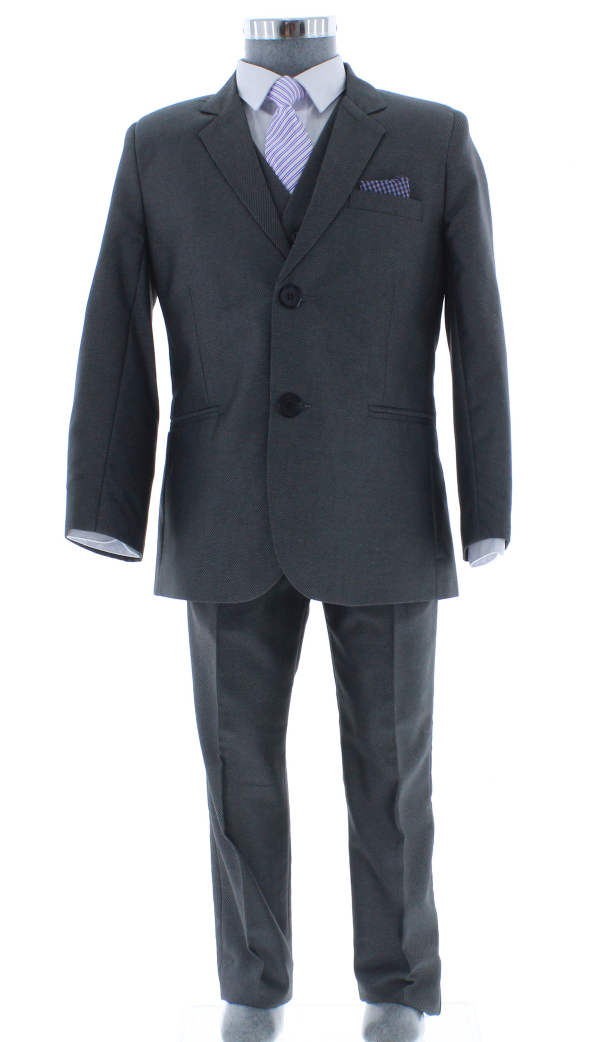 Traje de Niño Tres Piezas Color Gris 2388 2 a 18 Años