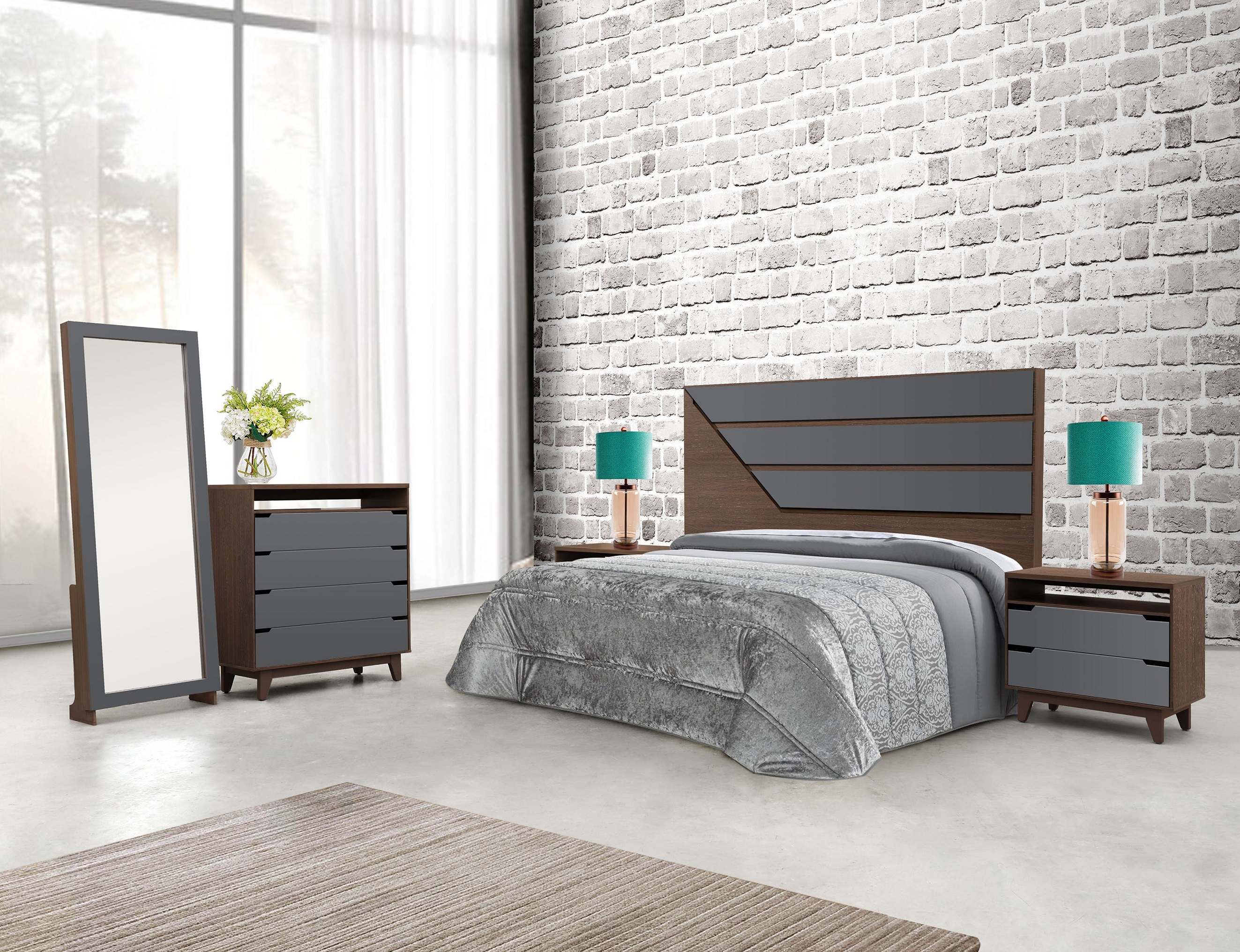 Recámara Bari King size Muebles Vigo 