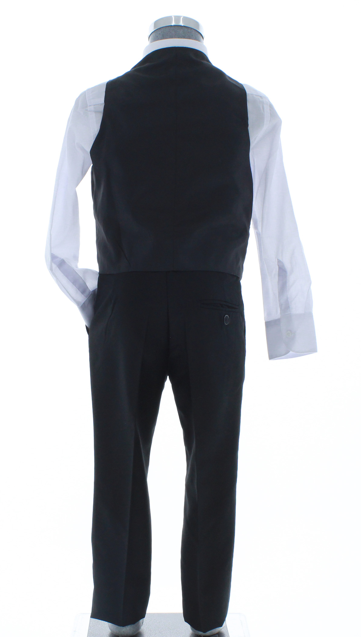 Traje de Niño Tres Piezas Color Negro 2387 2 a 18 Años.