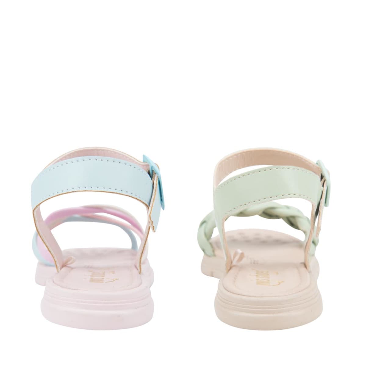 Kit de 2 pares de sandalias casuales para niña en tonos pastel, marca Vivis Shoes Kids, mod. 1033759