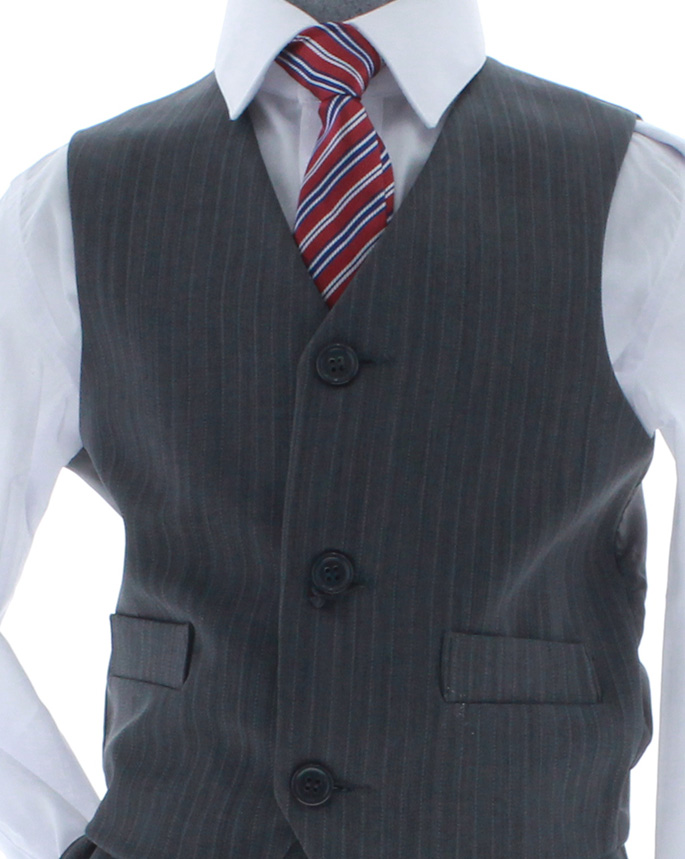 Traje de Vestir Niño Tres Piezas Color Gris 2894 2 a 18 Años.