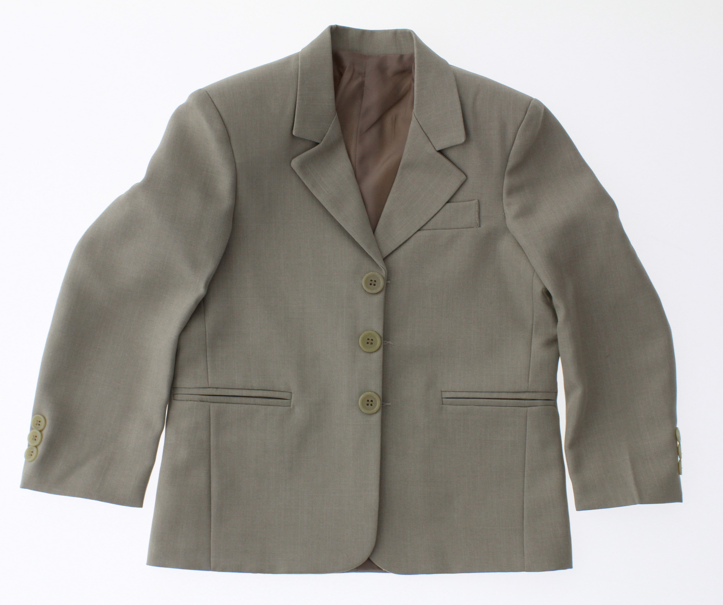 Traje de Vestir Niño Tres Piezas Color Beige 2896 4 a 18 Años.