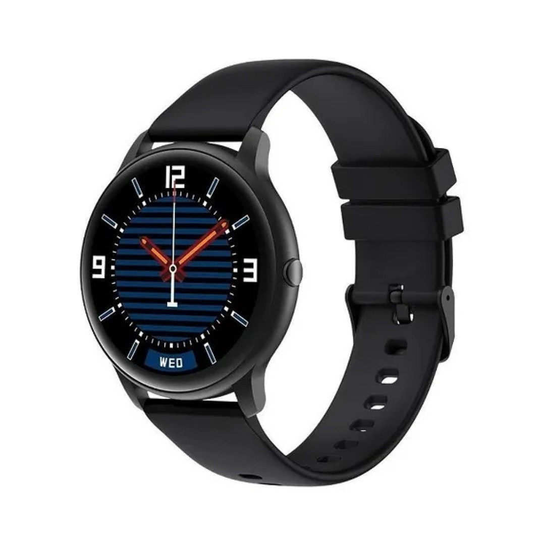 Smartwatch Imilab KW66 Smart Watch 1.28" caja 45.3mm de aleación de zinc black, malla black de silicona