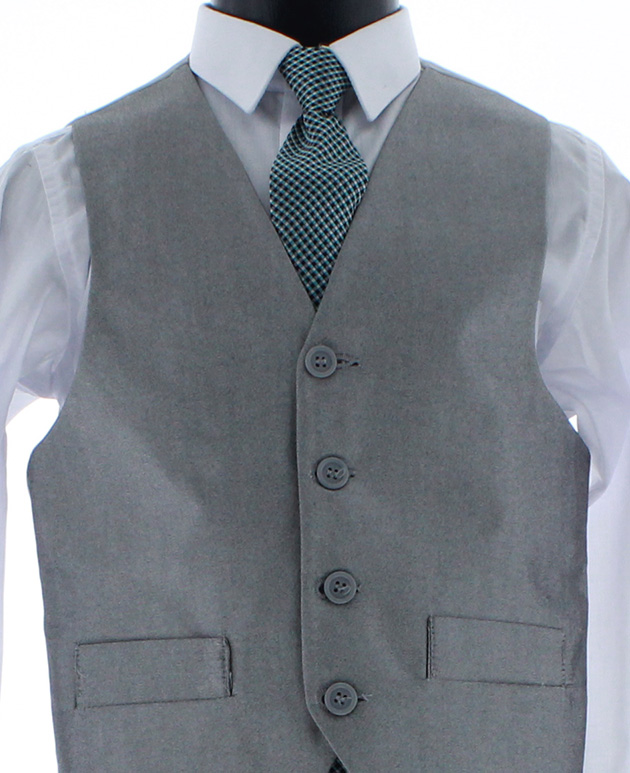 Traje de Vestir Niño Tres Piezas Color Gris 2897 2 a 16 Años