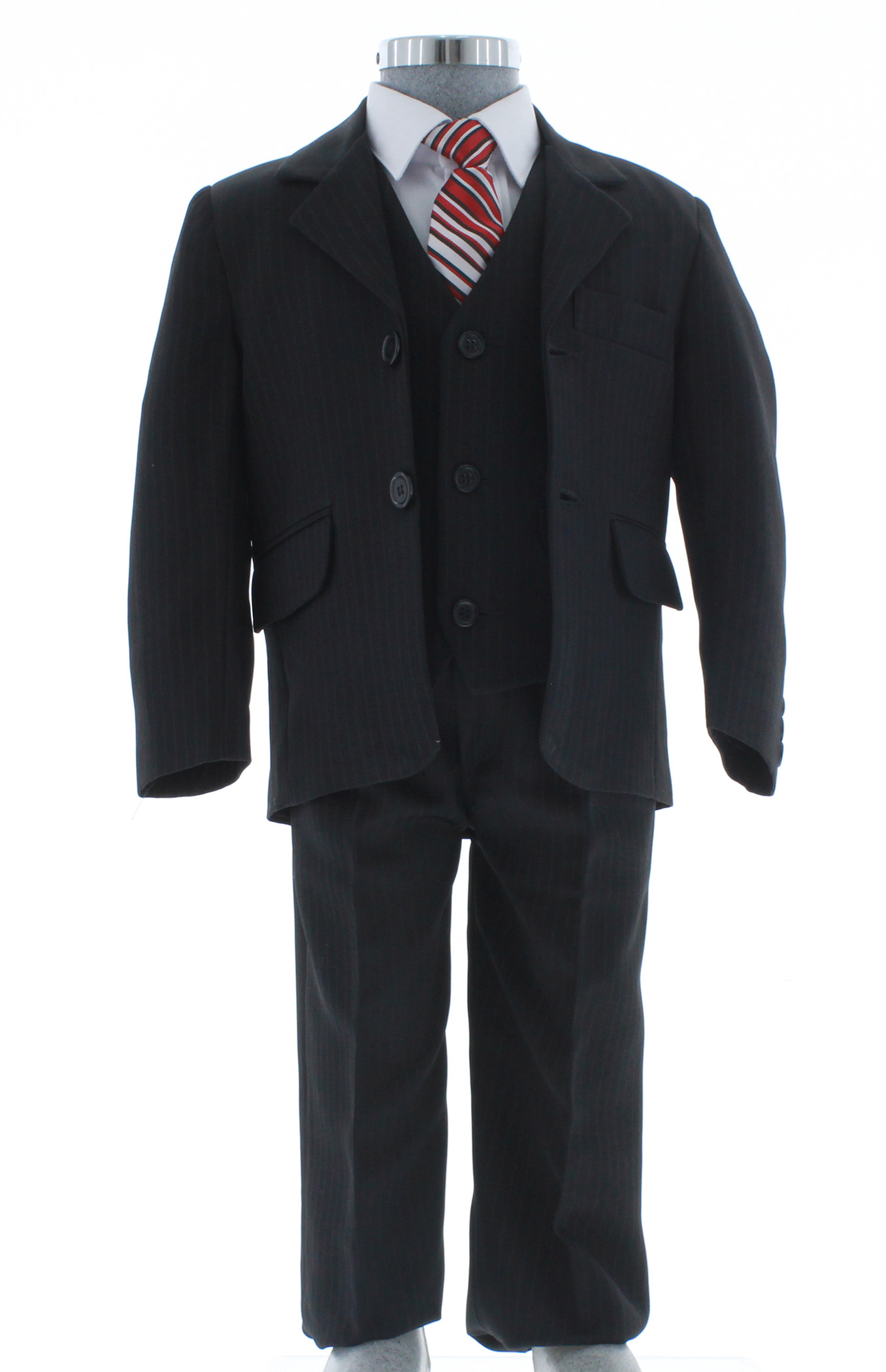 Traje de Vestir Niño Tres Piezas Color Negro 2898 2 a 18 Años.