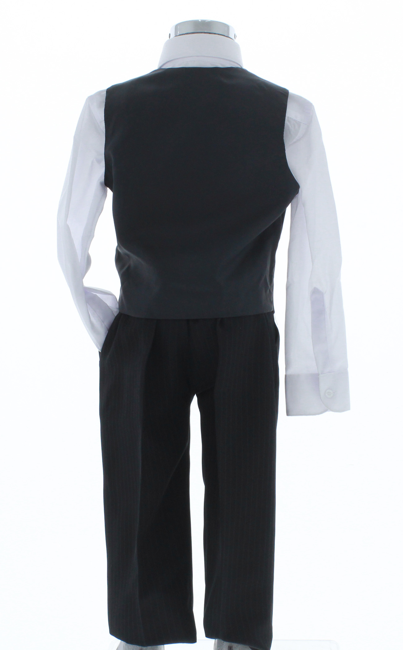 Traje de Vestir Niño Tres Piezas Color Negro 2898 2 a 18 Años.