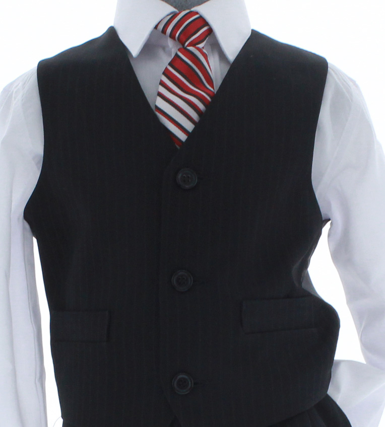 Traje de Vestir Niño Tres Piezas Color Negro 2898 2 a 18 Años.