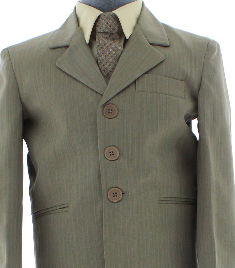 Traje de Vestir Niño Tres Piezas Color cafe claro 2901 2 a 18 Años.