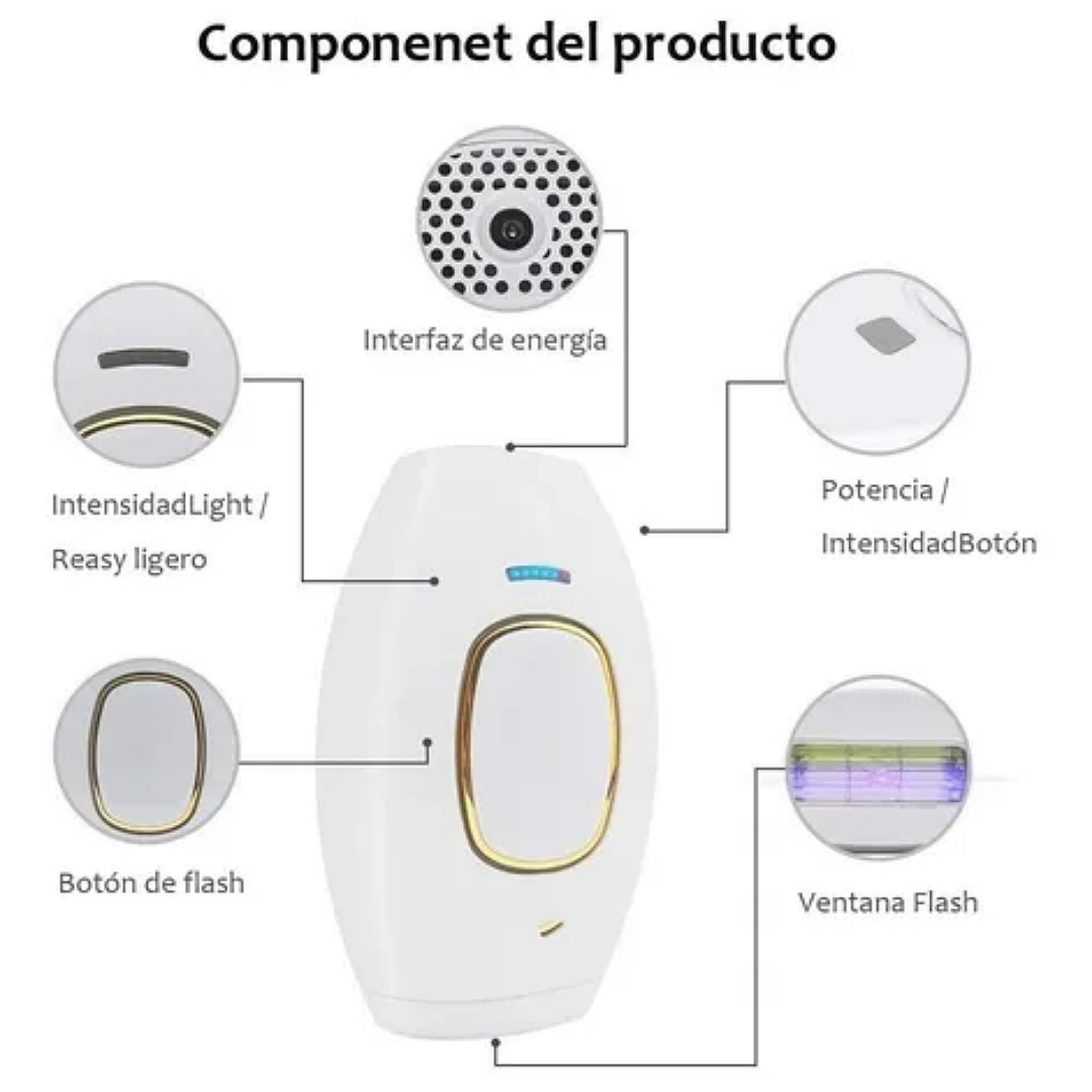 Ipl - Dispositivo De Depilación Láser Permanente 500.000 Des