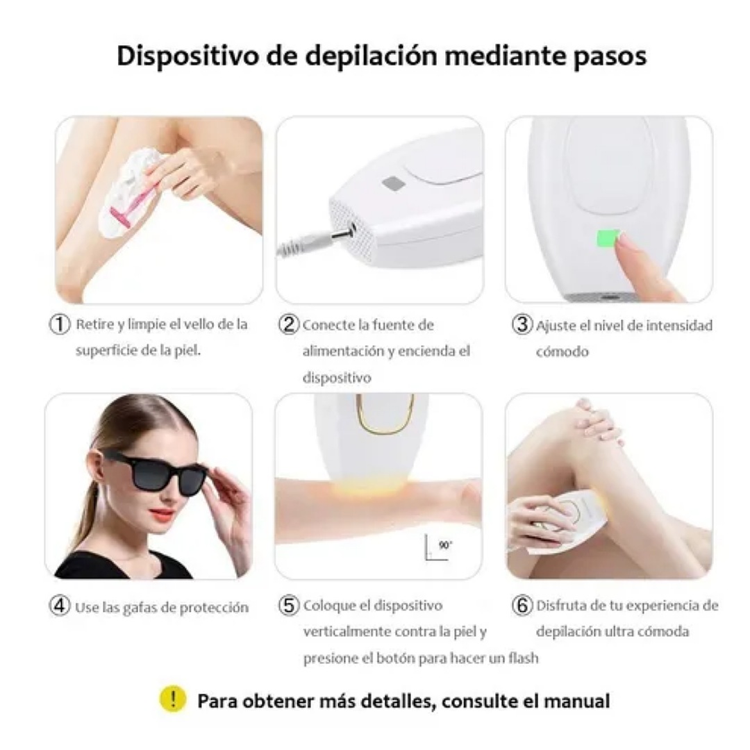 Ipl - Dispositivo De Depilación Láser Permanente 500.000 Des
