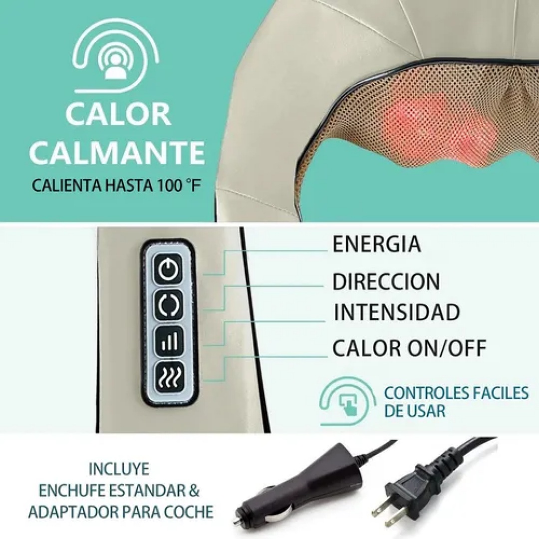 Masajeador Cuello Espalda Hombro Pies Calor Dewinner Ht505