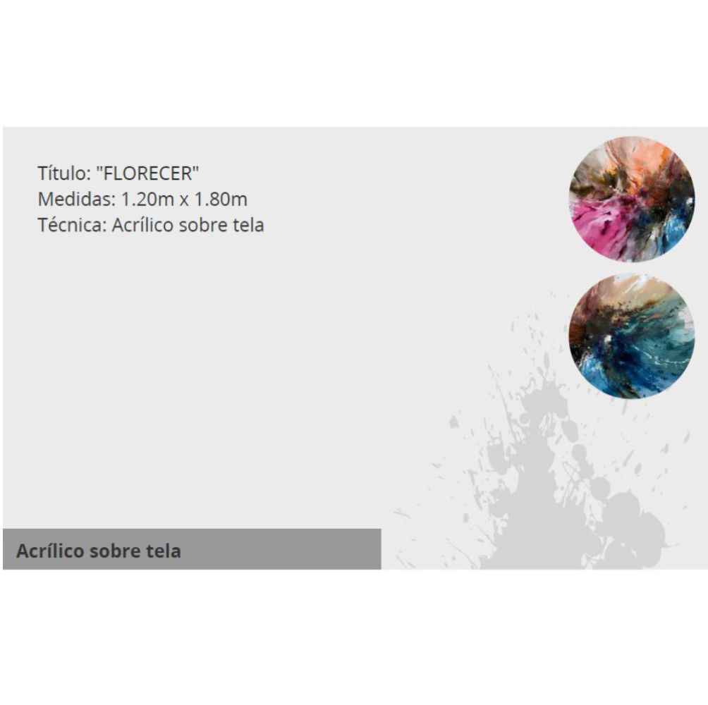 Cuadro "Florecer" Pintura Arte Acrílico Sobre Tela 1.20X1.80Mts.
