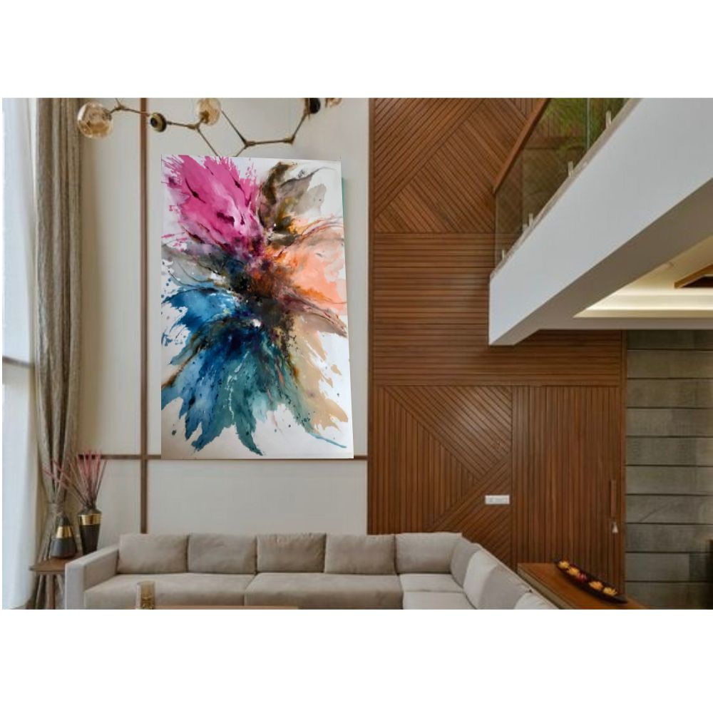 Cuadro "Florecer" Pintura Arte Acrílico Sobre Tela 1.20X1.80Mts.