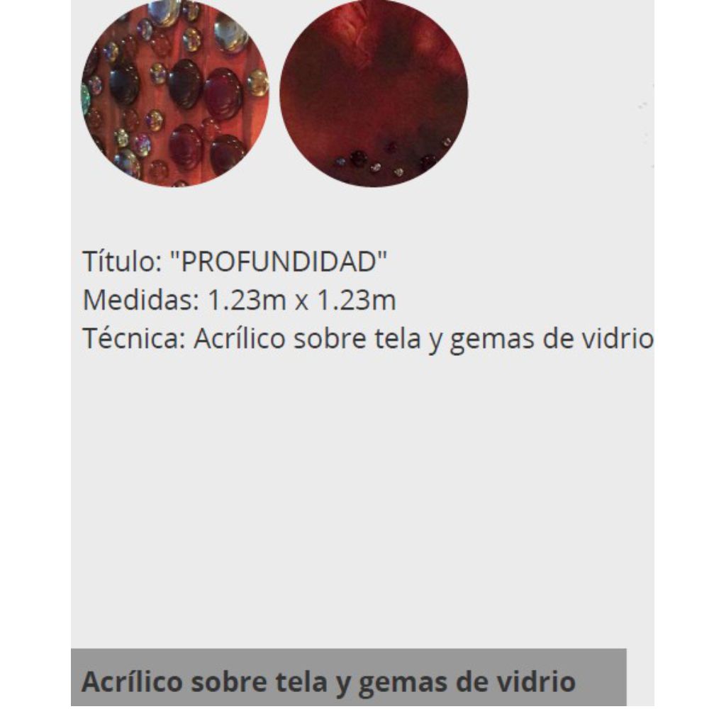Cuadro "Profundidad" Pintura Arte Acrílico Sobre Tela 1.23X1.23Mts.