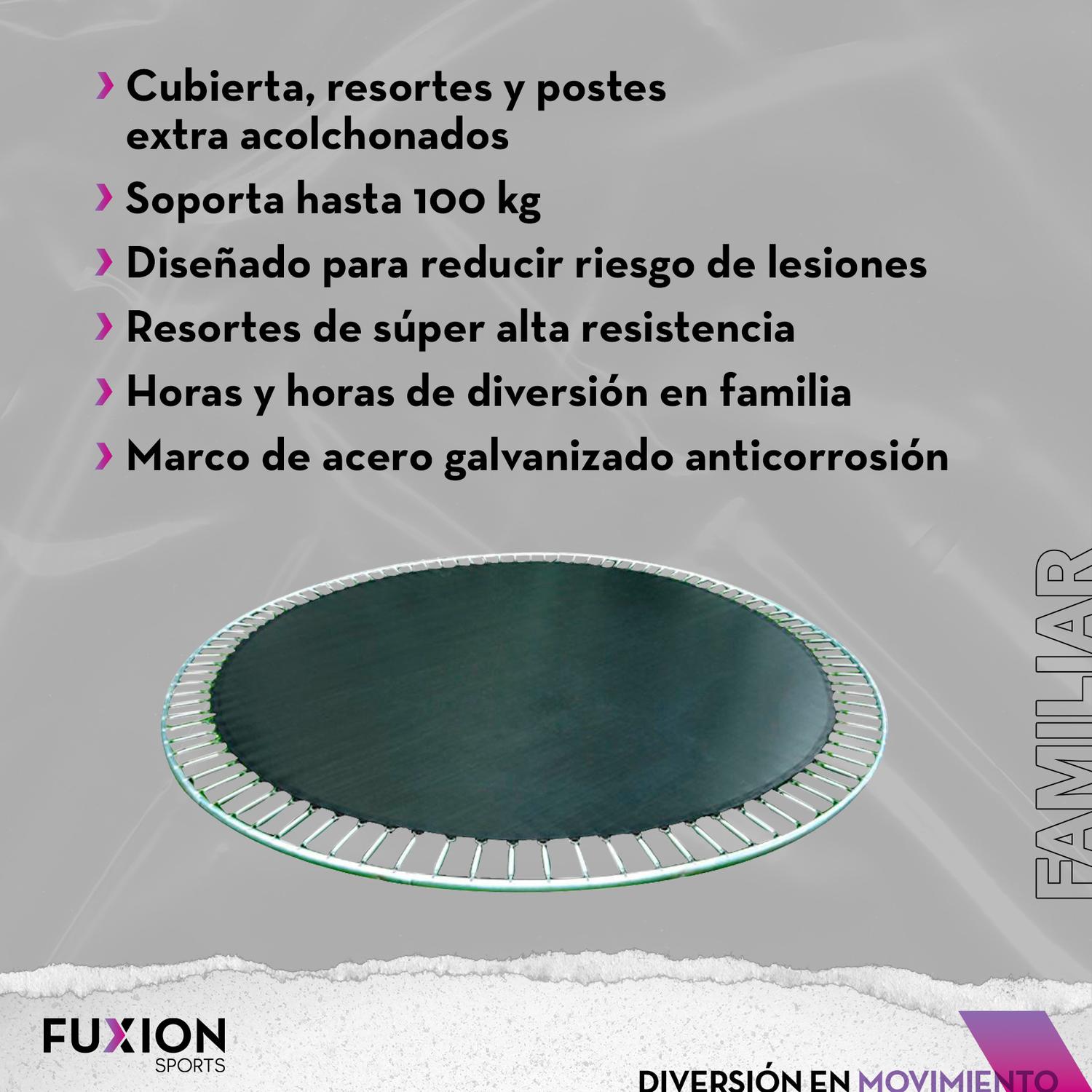 Trampolín Brincolín 10 pies Fuxion Sports, 54 Resortes 
