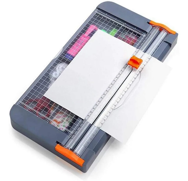 Guillotina De Papel De Oficina Con Caja De Almacenamiento Gris