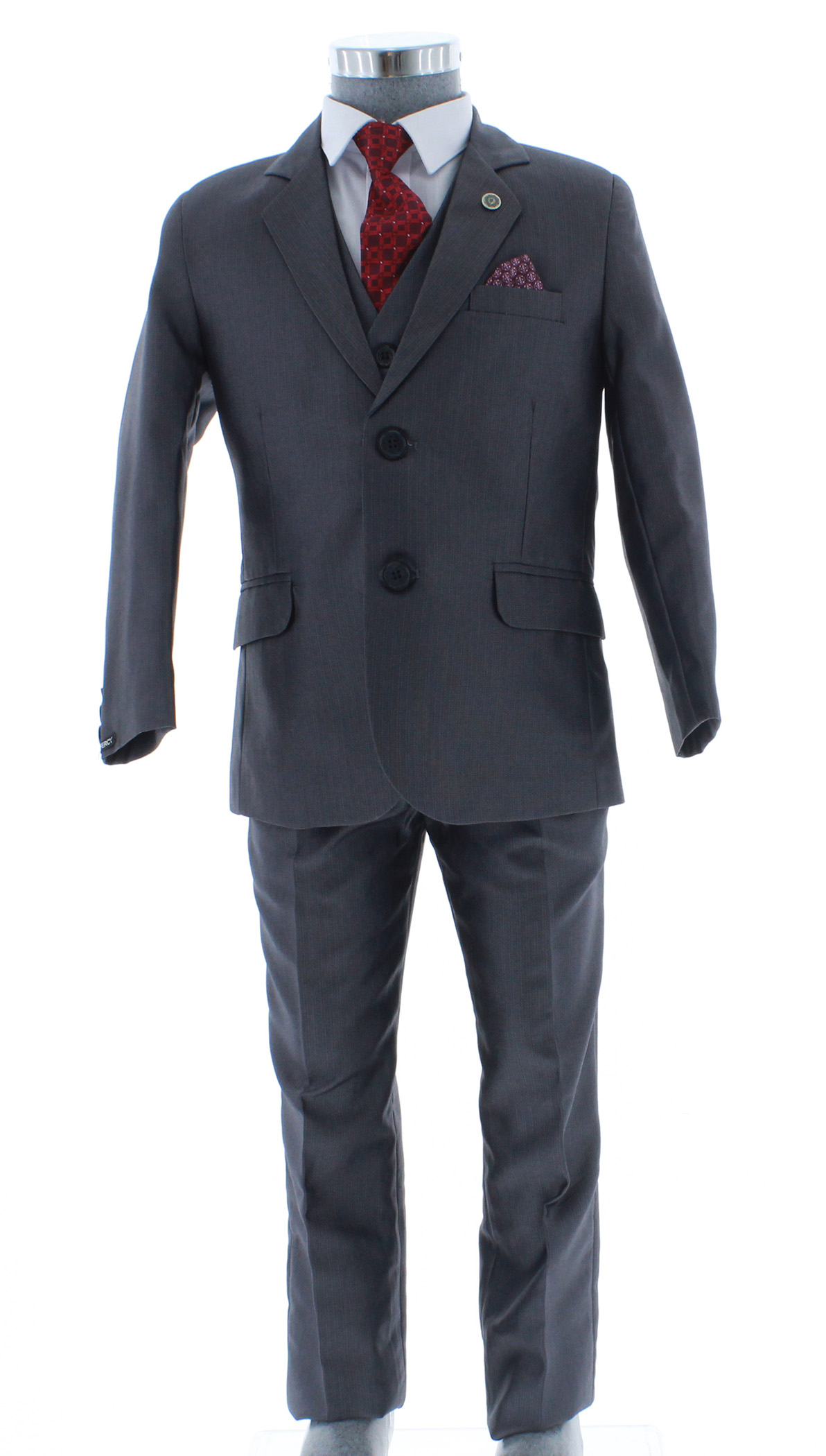 Traje de Vestir Niño Tres Piezas Color Gris 2912 1 a 16 Años.
