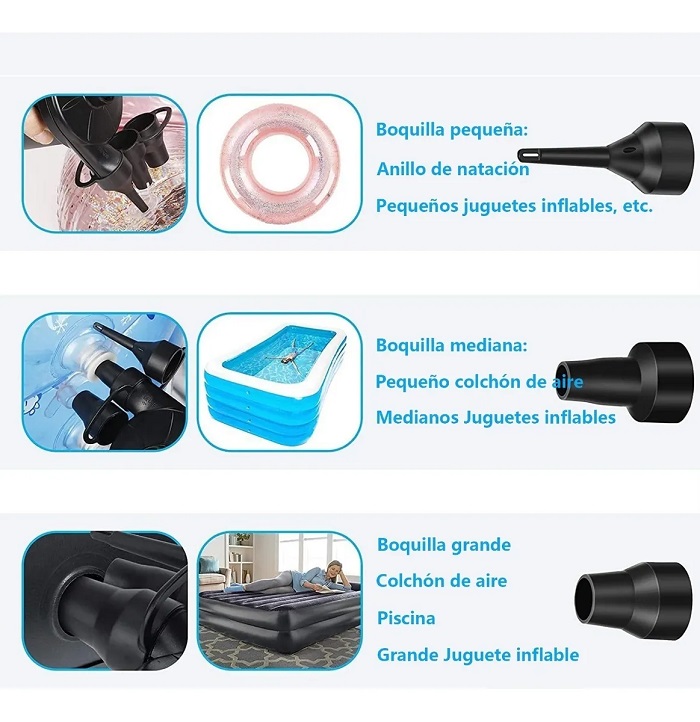 Inflador Eléctrico Ca Para Colchones Y Piscinas Inflables